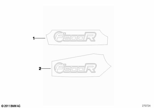 51148525838 - : Emblem F800R, Right for BMW-Motorrad Image