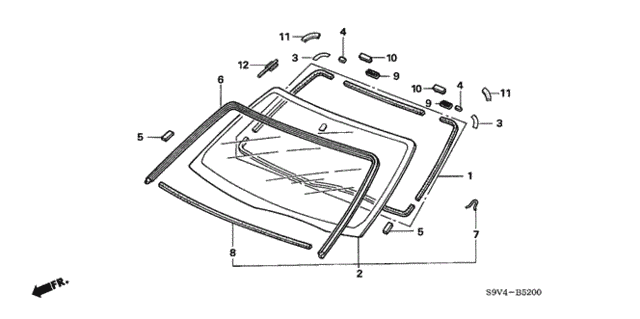 Front Windshield for 2007 Honda Pilot #0