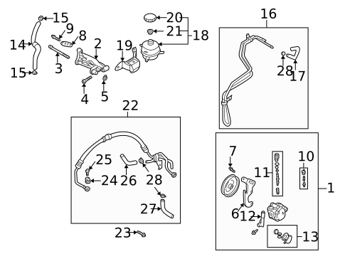 Pump & Hoses for 2004 Kia Rio #0