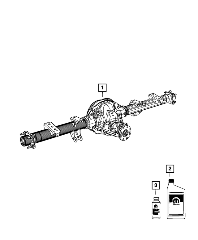 68003410AB - Rear Axle; Corporate 210 MM; Differential and Drive Line: Service Rear Axle for Mopar Image