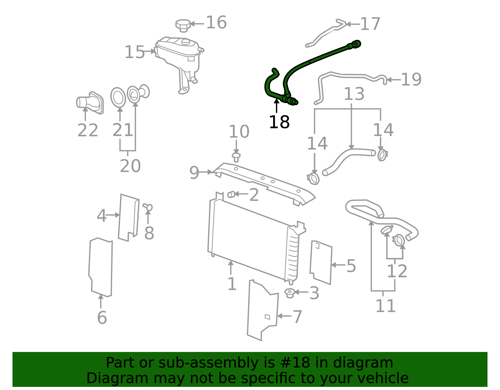 15834773 - High-Quality Radiator Surge Tank Outlet Hose for AutoNation ...