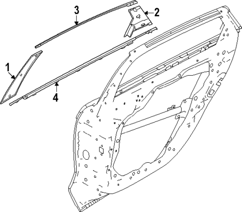 Exterior Trim - Rear Door for 2025 Hyundai Ioniq 6 #0