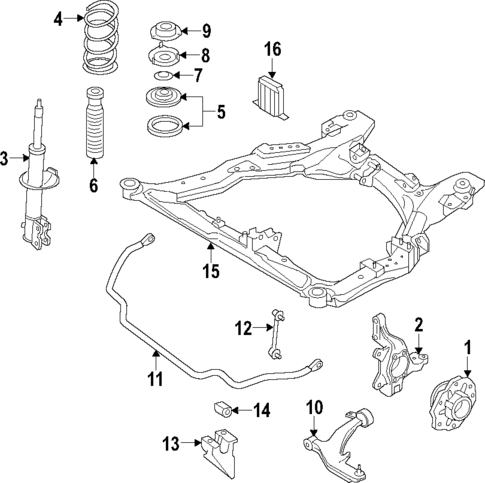 Front Suspension for 2006 Nissan Quest #0