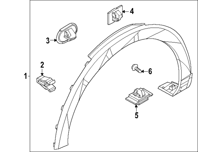 87712PI110 - : Wheel Opening Molding for Hyundai Image