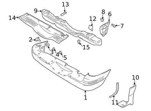 Bumper & Components - Rear for 2003 Suzuki Grand Vitara #0