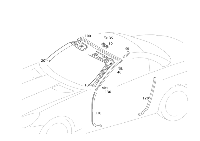 1987734610 - Covering and Lining: Sealing Cord for Mercedes-Benz Image image