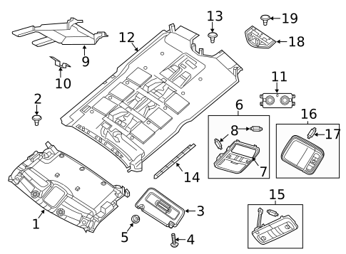 Interior Trim - Roof for 2015 Nissan NV3500 #1
