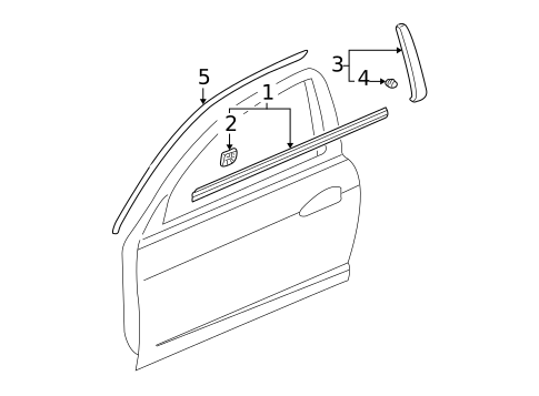 Exterior Trim - Door for 2003 Acura RSX #0