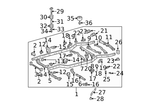 Frame & Components for 2008 Lexus GX470 | OEM Parts Online Frame & Components for 2008 Lexus GX470 | OEM Parts Online