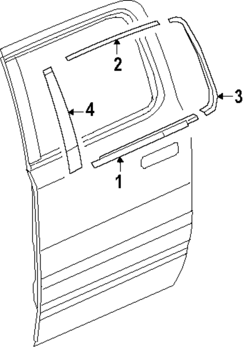 Exterior Trim - Rear Door for 2025 Ram 1500 #1