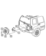 55155933AC - Wheels, Covers and Jacks: Spare Tire Bracket for Mopar Image