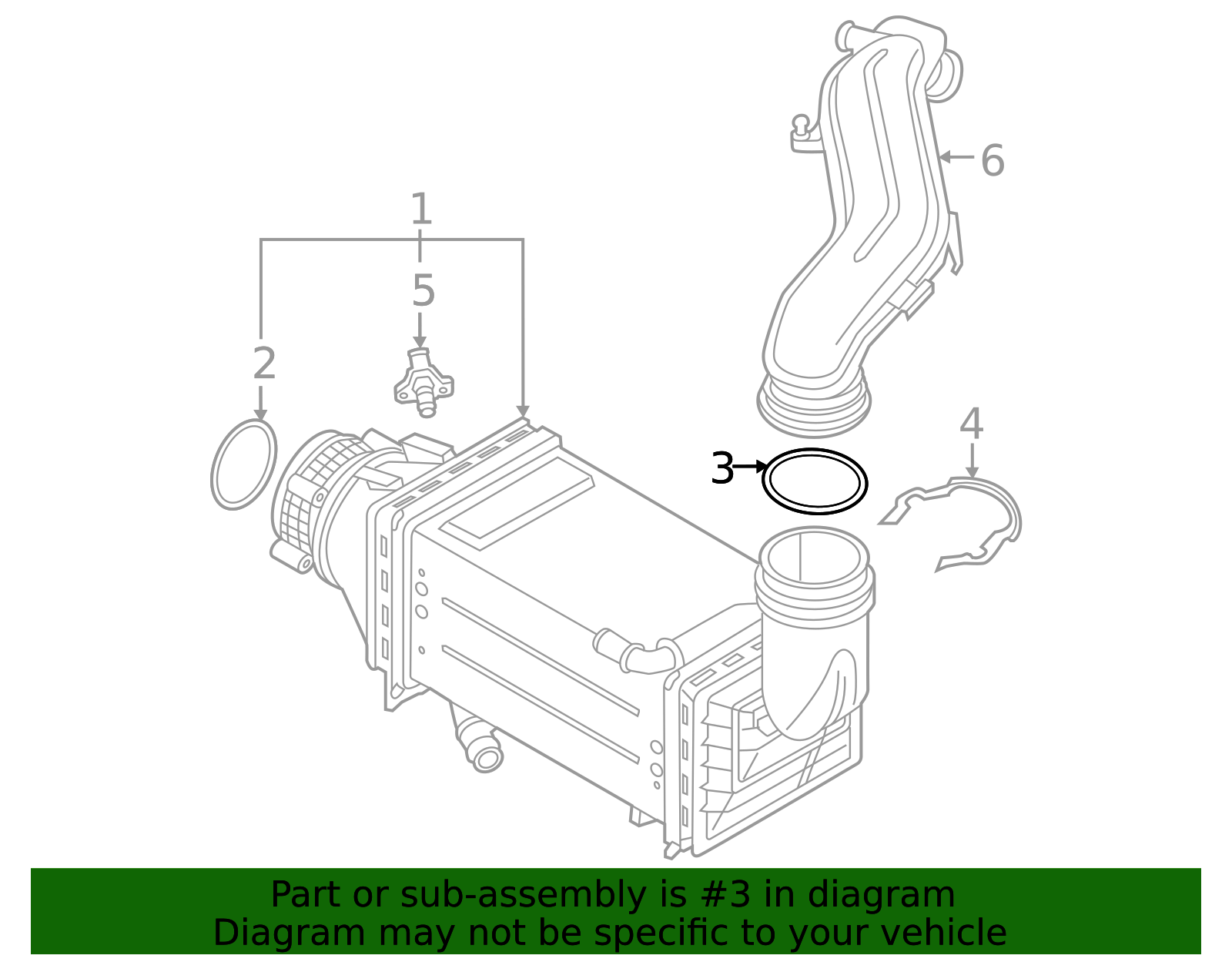 Wht 002 247 2013-2026 Volkswagen Inter-Cooler Seal WHT-003-247 | Volkswagen OEM ...