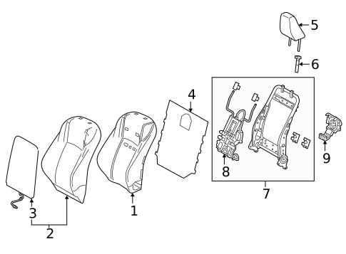 Driver Seat Components for 2020 Lexus NX300 #0