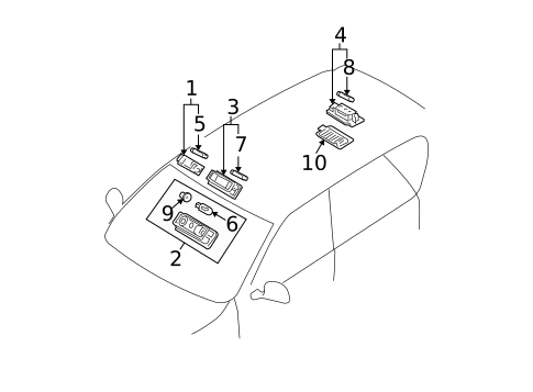 Overhead Lamps for 2010 BMW X3 #0