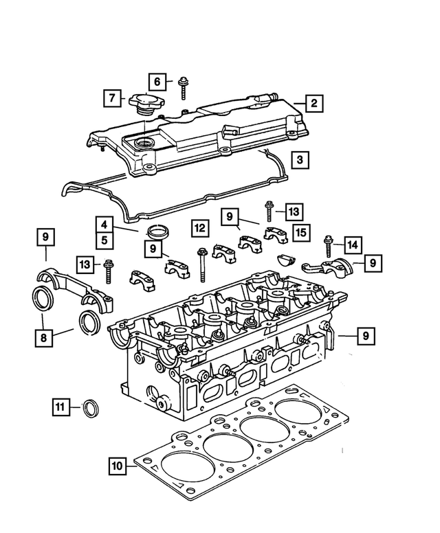 4884424AB - Engine 2.4L Four Cylinder: Cylinder Head for Mopar Image