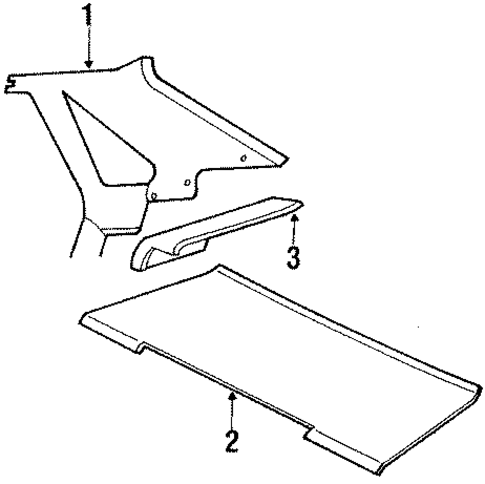 Quarter Panel Trim for 1985 Mercury Marquis #1