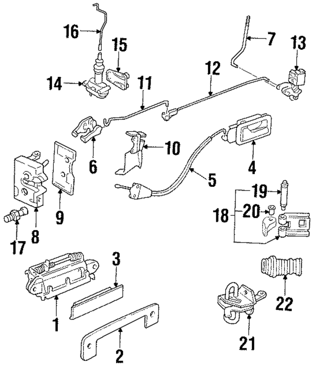893862153D - Electrical: Lock Actuator for Audi Image