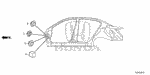 91616T2AA00 - Interior/Bumper: BLOCK, FR. PILLAR (LOWER) (INNER) for Honda Image