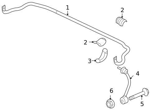 Stabilizer Bar & Components for 2008 Porsche Cayenne #1