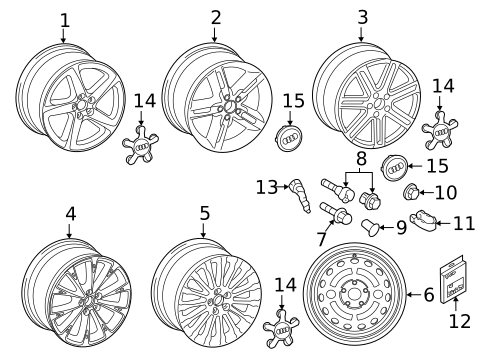 Tire Pressure Monitor Components for 2013 Audi S8 #0