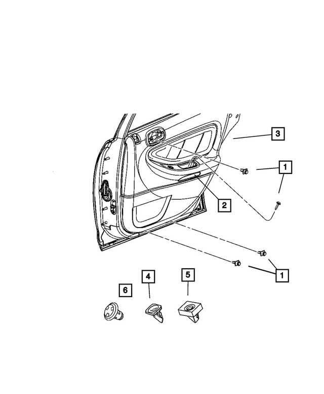 XJ031T5AA - : Rear Door Trim Panel, Left for Mopar Image