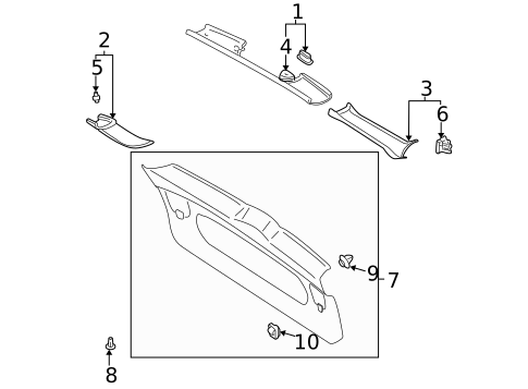 Interior Trim for 2004 Subaru Legacy #0