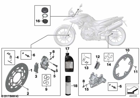 Brake Service for 2017 BMW-Motorrad F 700 GS #0