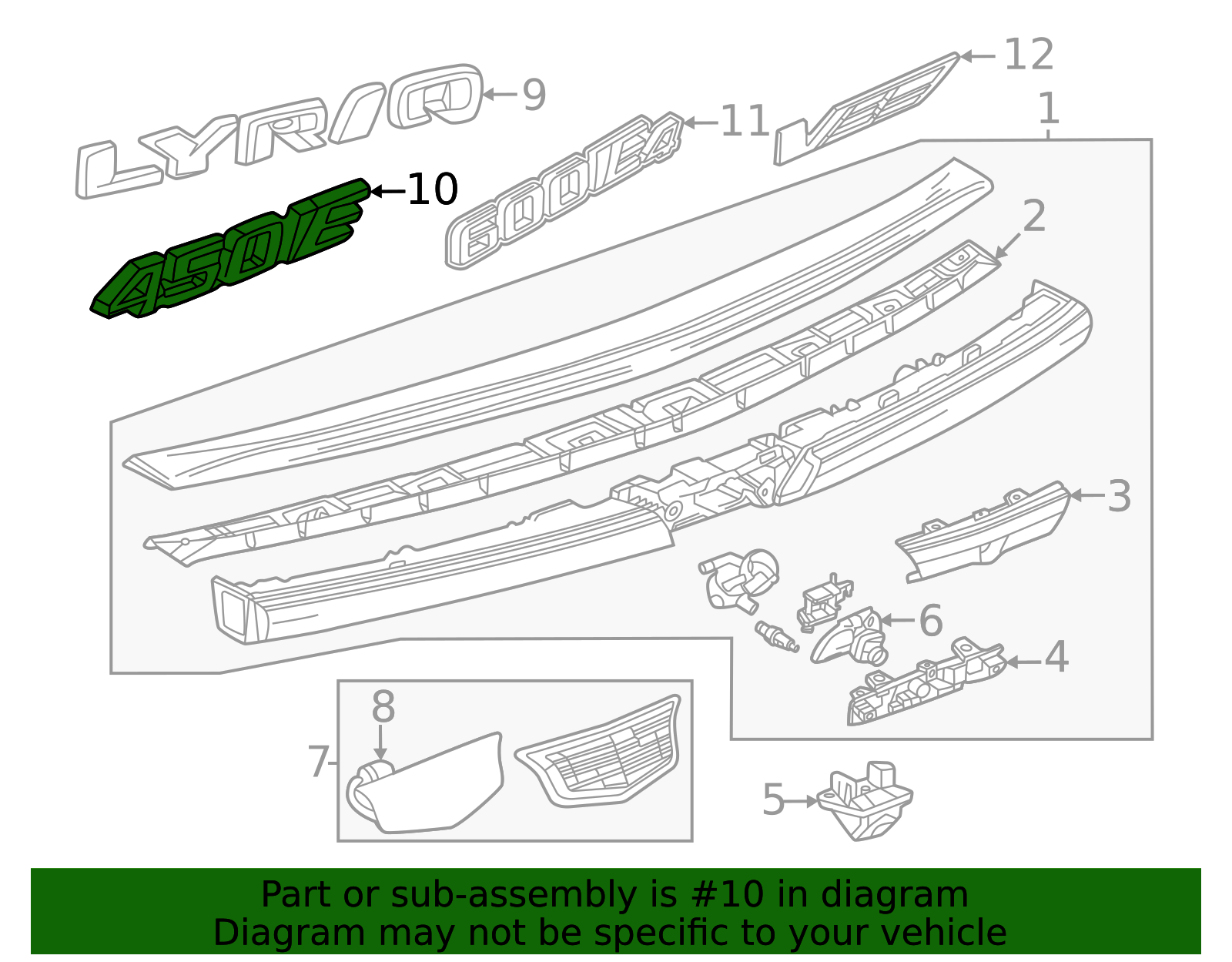 2023-2026 Cadillac LYRIQ Nameplate 85515565 | TascaParts.com