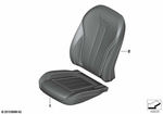 52108493580 - Seats: Cover, Comfort Seat, Perf. Leather for BMW Image