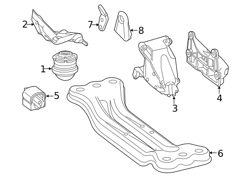 Engine & Trans Mounting for 2019 Mercedes-Benz SLC 43 AMG&reg; #0