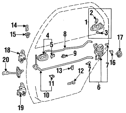 Rear Door for 1993 Toyota Corolla #1