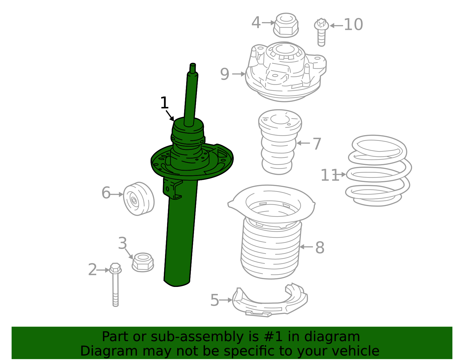 31316888456 - 2019-2025 BMW Suspension Strut (31-31-6-888