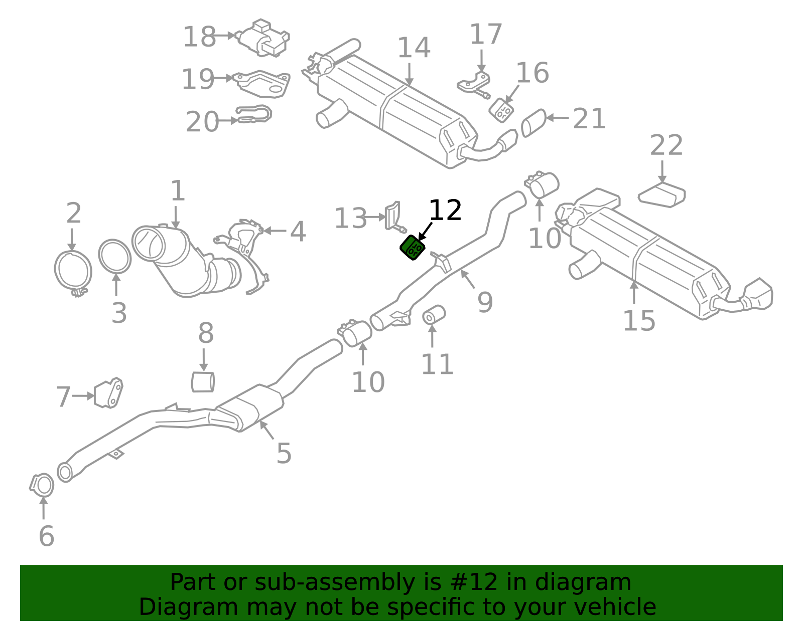 Genuine BMW 18-30-8-631-988 | Center Muffler Rubber Mount | FREE ...