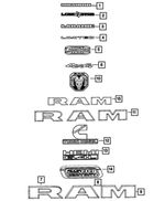 68363040AB - Exterior Ornamentation: Nameplate for Mopar Image