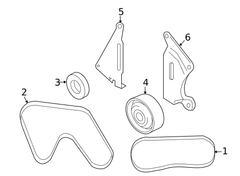 Belts & Pulleys for 2003 INFINITI G35 #1
