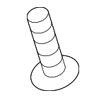 C2P22653 - Body: Valance Panel Screw for Jaguar: F-Pace, F-Type, XK, XKR, XKR-S Image