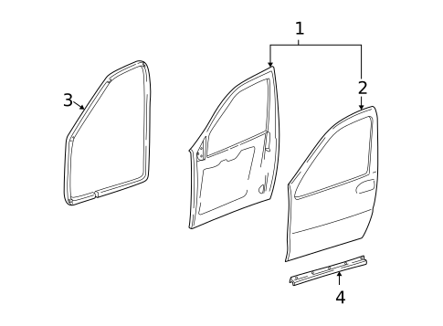 Door & Components for 2008 Chevrolet Uplander #1