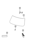 68631323AC - Glass: Windshield for Ram: 2500, 3500 Image