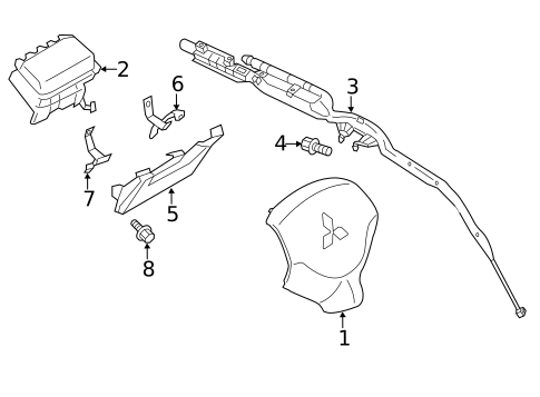 Air Bag Components for 2023 Mitsubishi Outlander Sport #0