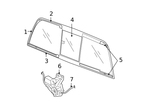 Glass & Hardware - Back for 2007 Dodge Ram 1500 #0