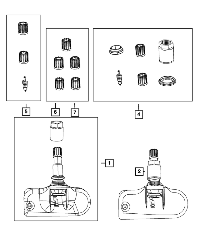 « 68001743AC – Wheels : Montage Trousse D'accessoires pour Mopar Image »