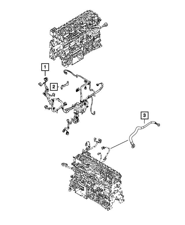 68038169AA - Electrical: Engine Wiring Bracket for Mopar Image