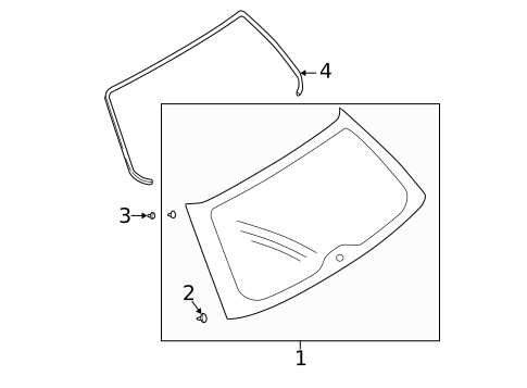 Glass - Lift Gate for 2004 Subaru Impreza #0