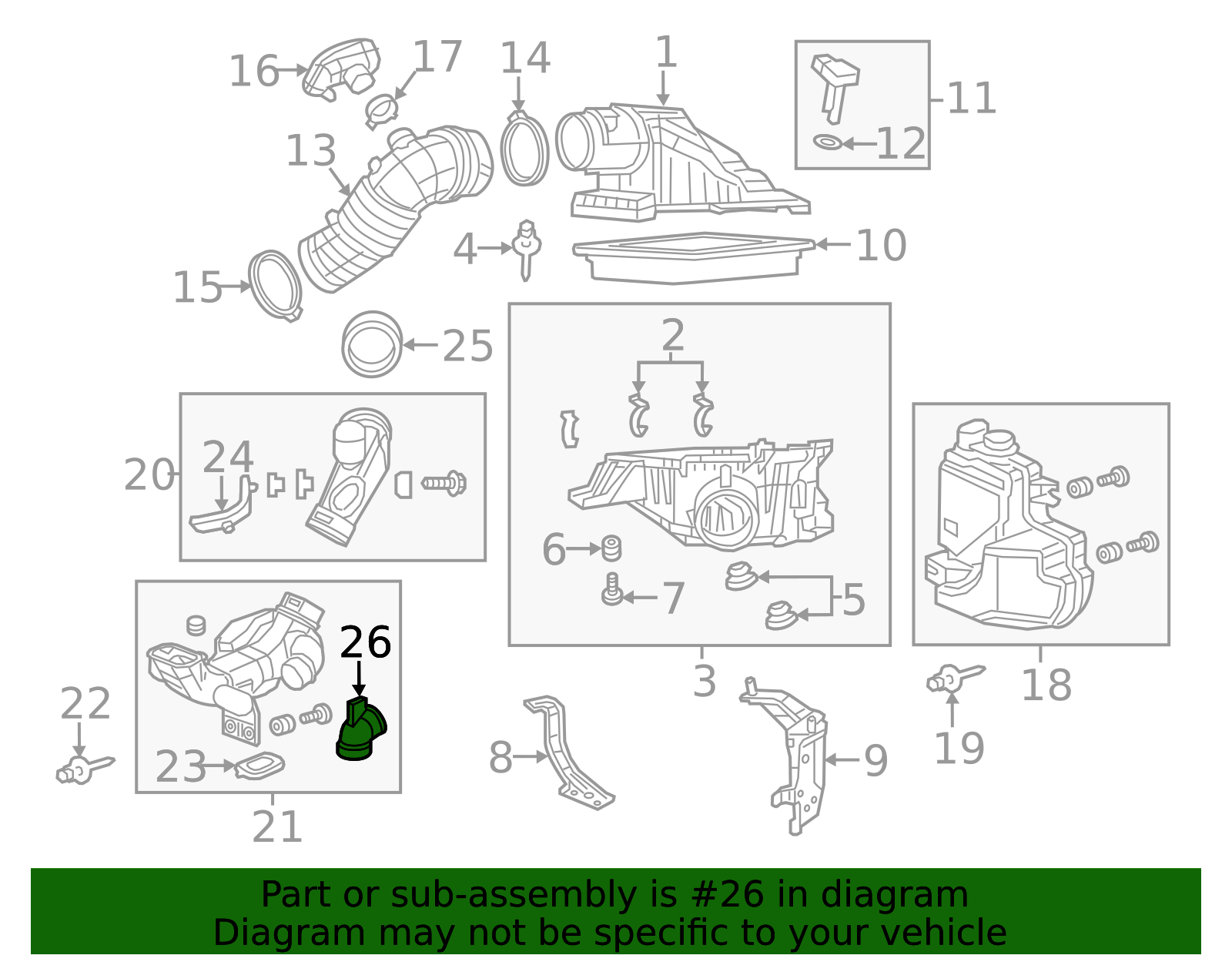 2012-2014 Honda CR-V Engine Air Intake Hose Adapter 17237-R5A-A00 ...