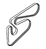 1340A150 - Cooling System: Serpentine Belt for Mitsubishi: Lancer, Outlander, Outlander Sport Image