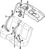 888543H004 - : Lap Belt for Infiniti Image