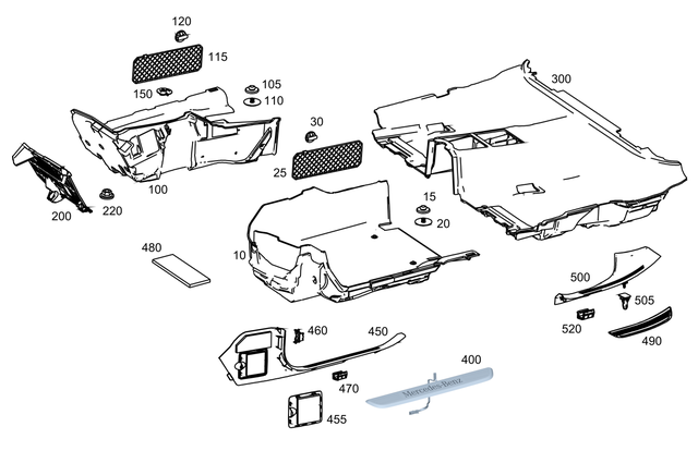 2136800340 - Trim: Front Floor Covering for Mercedes-Benz: AMG GT 43, AMG GT 53, AMG GT 63, AMG GT 63 S, AMG GT 63 S E Performance, CLS450, CLS53 AMG, E300, E350, E43 AMG, E53 AMG, E63 AMG S Image image