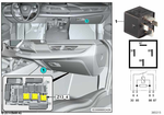 61366901469 - Vehicle Electrical System: Relay, Make Contact, Black for BMW Image