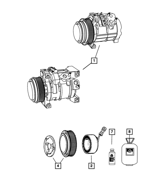 Air Conditioner Compressor and Mounting for 2010 Chrysler Town & Country #0