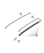 5UP34RXFAC - Body Sheet Metal Except Doors: Roof Joint Molding, Right for Mopar Image